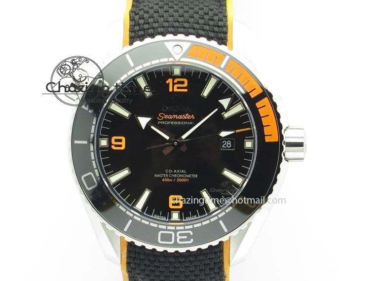 0109 Thermal 2016 Planet Ocean 45mm SS JHF Black Dial On Nylon Strap A 8245